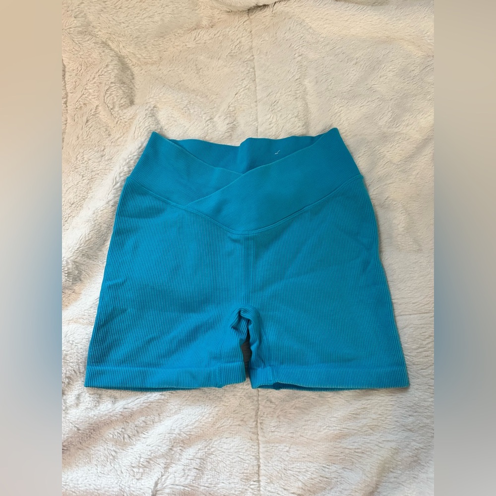 Brand New Target JoyLab Blue Bike Shorts High Waist Stretchy Women Small